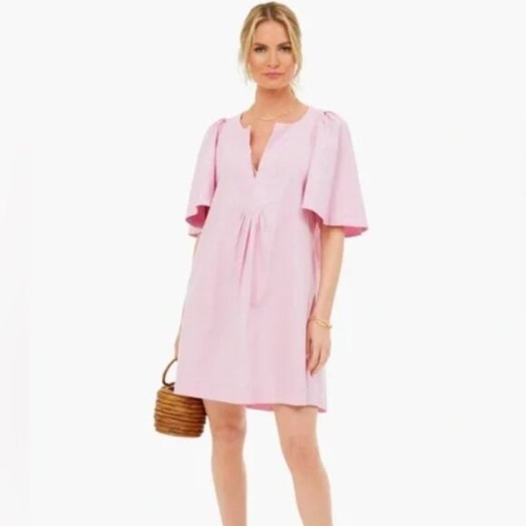 Tuckernuck Pomander Place Orchid Pink Finley Flutter Sleeve Dress, XL - Picture 1 of 5